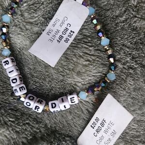 Beaded 'Ride or Die' Bracelet